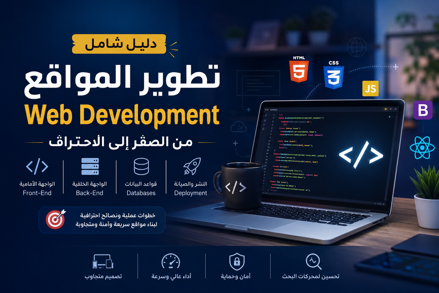 تطوير المواقع Web Development من الصفر إلى الاحتراف